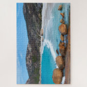 Der perfekte weißer Strand mit 1014 Liegestühlen Puzzle (Vertikal)