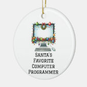 Der personalisierte Computerprogrammierer des Weih Keramik Ornament (Links)
