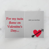 Der personalisierte Doppeltag flamme Valentines Feiertagskarte (Innenseite)