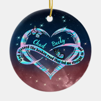 Der personalisierte Gott segnete den gebrochenen W Keramik Ornament