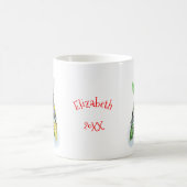 Der personalisierte Kayak-Weihnachtsbaum Kaffeetasse (Mittel)