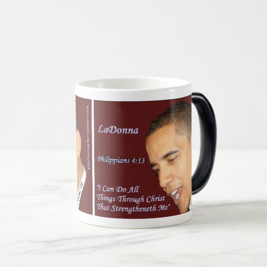 Der personalisierte Lob-Becher - addieren Sie Verwandlungstasse (VorderseiteRechts)