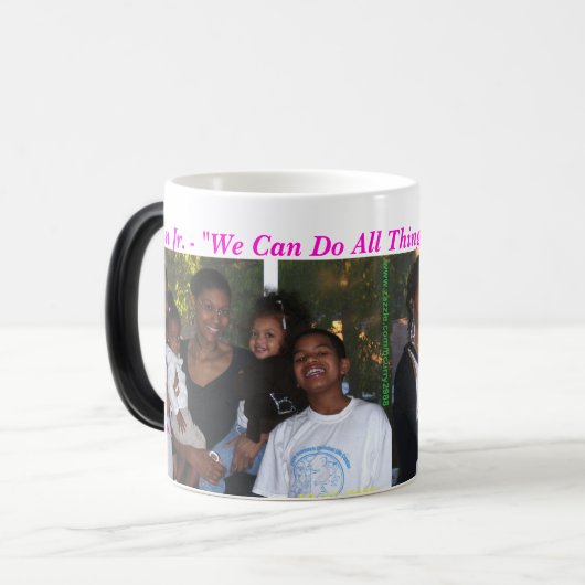 Der personalisierte Lob-Becher - addieren Sie Verwandlungstasse (Vorderseite Links)