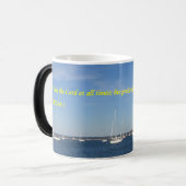 Der personalisierte Lob-Becher - addieren Sie Verwandlungstasse (Vorderseite Links)