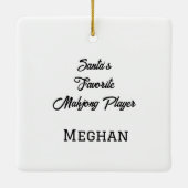 Der personalisierte Mahjong-Spieler des Weihnachts Keramikornament (Rückseite)