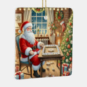 Der personalisierte Mahjong-Spieler des Weihnachts Keramikornament (Rechts)
