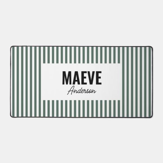 Der personalisierte, moderne und elegante Streifen Schreibtischunterlage (Vorderseite)