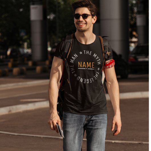 Der personalisierte Name des Mannes der Mythos der T-Shirt