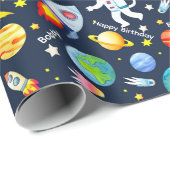 Der personalisierte Name Rocket Man des Astronaute Geschenkpapier (Rolleneckpunkt)