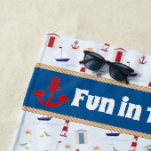 Der Personalisierte Nautikjunge Strandtuch (Beispiel)
