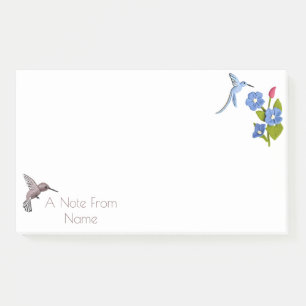 Der personalisierte Playdoh Hummingbird setzt sein Post-it Klebezettel