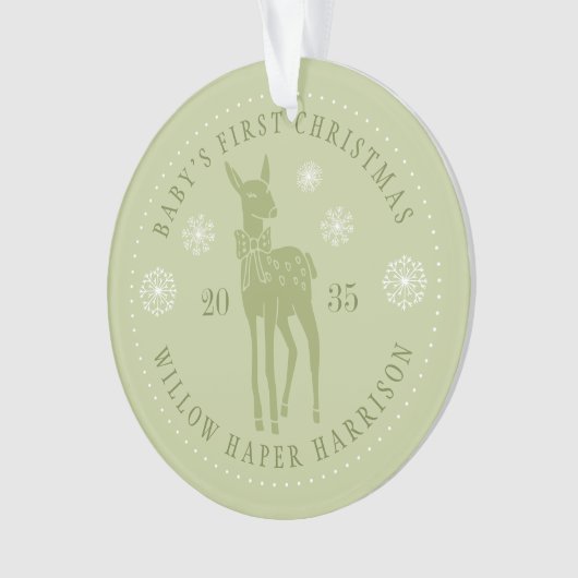 Der Personalisierte Sake des Babys Ornament (Vorderseite)