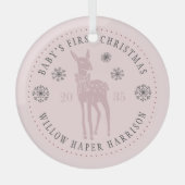 Der Personalisierte Sake des Babys Ornament Aus Glas (Vorderseite)