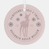 Der Personalisierte Sake des Babys Ornament Aus Glas (Rückseite)