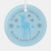 Der Personalisierte Sake des Babys Ornament Aus Glas (Vorderseite)