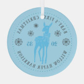 Der Personalisierte Sake des Babys Ornament Aus Glas (Rückseite)