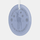 Der Personalisierte Sake des Babys Ornament Aus Glas (Vorderseite links)