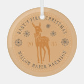Der Personalisierte Sake des Babys Ornament Aus Glas (Vorderseite)