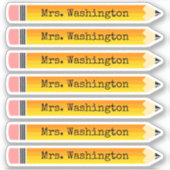 Der Personalisierte Stift des Lehrers Aufkleber (Vorderseite)