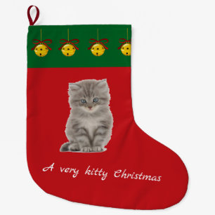 Der personalisierte Strumpf deiner Katze Großer Weihnachtsstrumpf