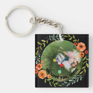 Der personalisierte Tag 2 BlumenMama-Mutter der Schlüsselanhänger