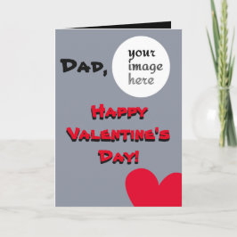 Der personalisierte Tag des Valentines für Vater Feiertagskarte