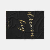 Der Personalisierte Traum vom Gold Foil Fleecedecke (Vorderseite (Horizontal))