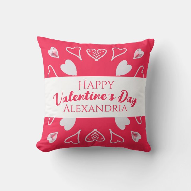 Der Personalisierte Valentinstag Kissen (Vorderseite)