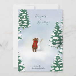 Der Personalisierte Waldurlaub in den Snowbären Mitteilungskarte