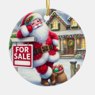 Der personalisierte Weihnachtsmann als echter Anwe Keramik Ornament
