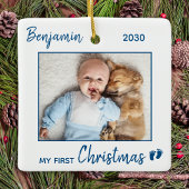 Der Personalisierte Weihnachtsurlaub für das Baby Keramikornament