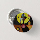 Der Pestarzt - Ölgemälde Button (Vorne & Hinten)