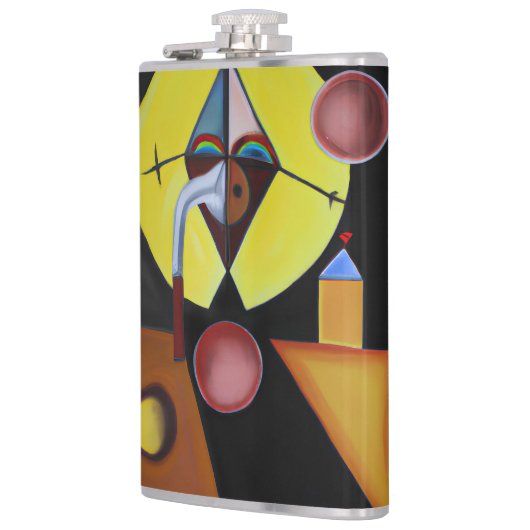 Der Pestarzt - Ölgemälde Flachmann (Links)