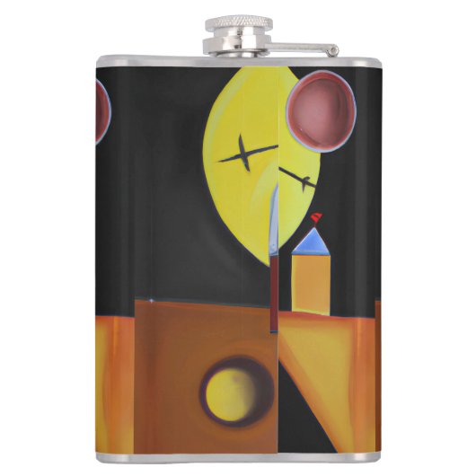 Der Pestarzt - Ölgemälde Flachmann (Rückseite)