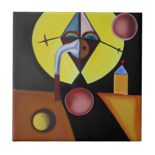 Der Pestarzt - Ölgemälde Fliese