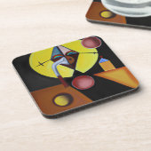 Der Pestarzt - Ölgemälde Getränkeuntersetzer (Linke Seite)