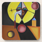 Der Pestarzt - Ölgemälde Getränkeuntersetzer (Vorderseite)