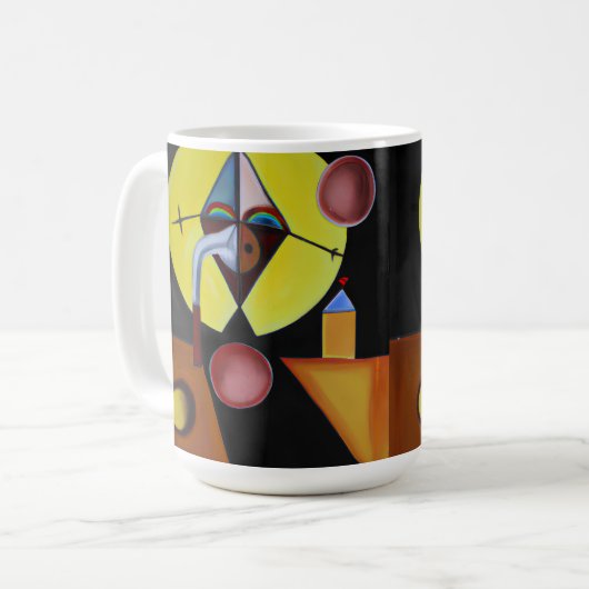 Der Pestarzt - Ölgemälde Kaffeetasse (Vorderseite Links)