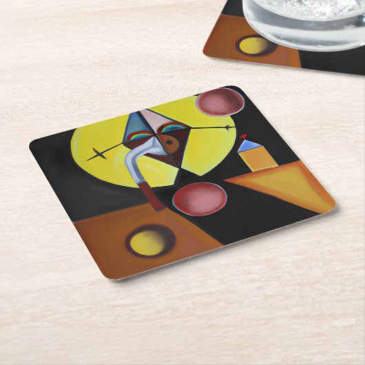 Der Pestarzt - Ölgemälde Rechteckiger Pappuntersetzer (angewinkelt)