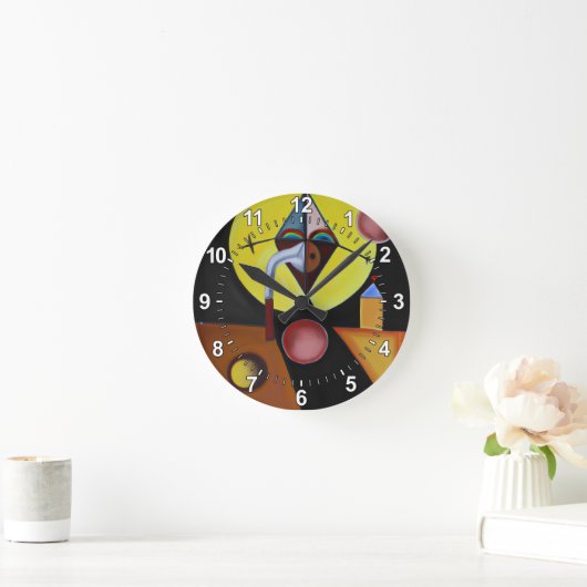 Der Pestarzt - Ölgemälde Runde Wanduhr (Zuhause)