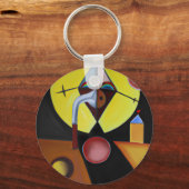 Der Pestarzt - Ölgemälde Schlüsselanhänger (Rückseite)