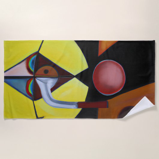 Der Pestarzt - Ölgemälde Strandtuch (Vorderseite)