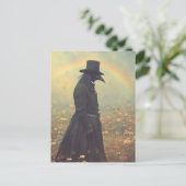 Der Pestdoktor auf der Wiese Postkarte (Stehend Vorderseite)