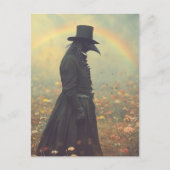 Der Pestdoktor auf der Wiese Postkarte (Vorderseite)