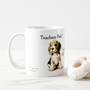 Der Pet-Beagle des niedlichen Lehrers personalisie Kaffeetasse