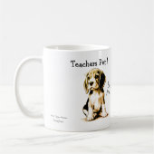Der Pet-Beagle des niedlichen Lehrers personalisie Kaffeetasse (Links)