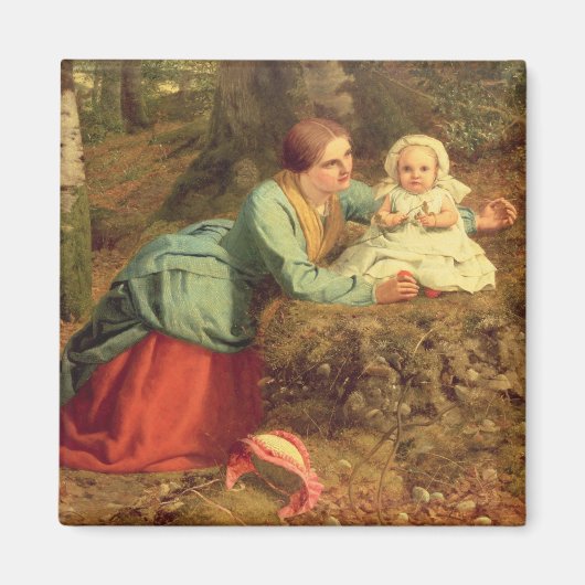 Der Pfad, auf dem die braunen Blätter verteilt sin Magnet (Vorne)