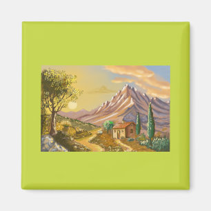 Der Pfad der Hütte Magnet