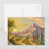 Der Pfad der Hütte Postkarte (Vorne/Hinten)