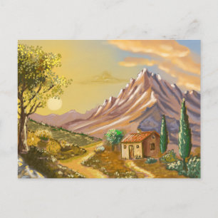 Der Pfad der Hütte Postkarte